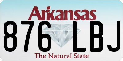 AR license plate 876LBJ