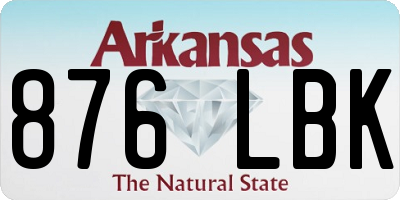 AR license plate 876LBK