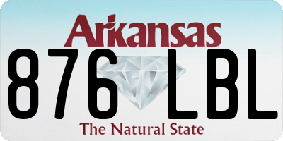 AR license plate 876LBL