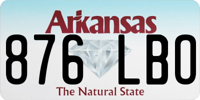 AR license plate 876LBO