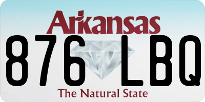 AR license plate 876LBQ