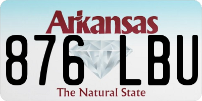 AR license plate 876LBU