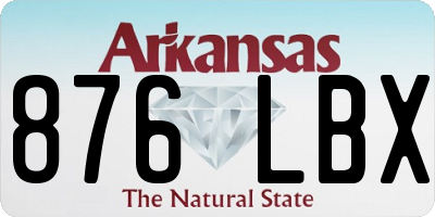 AR license plate 876LBX
