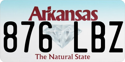 AR license plate 876LBZ