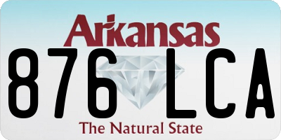 AR license plate 876LCA
