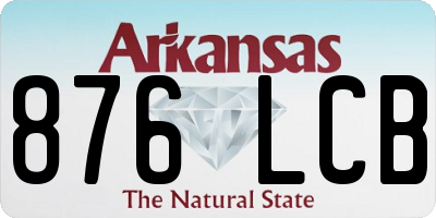 AR license plate 876LCB