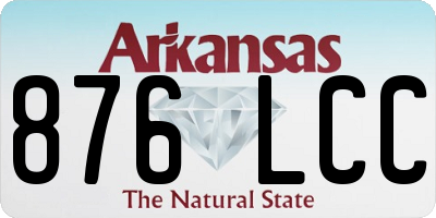AR license plate 876LCC