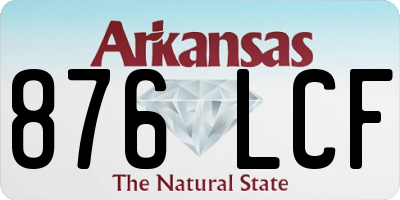 AR license plate 876LCF