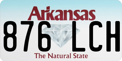 AR license plate 876LCH