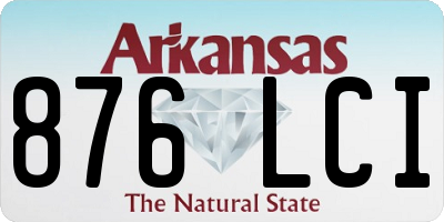 AR license plate 876LCI
