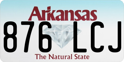 AR license plate 876LCJ