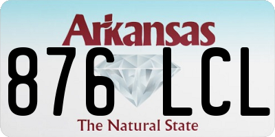 AR license plate 876LCL