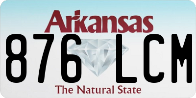 AR license plate 876LCM