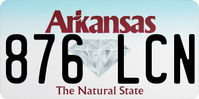 AR license plate 876LCN