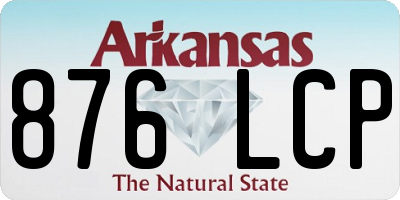 AR license plate 876LCP