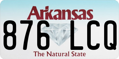 AR license plate 876LCQ