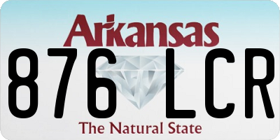 AR license plate 876LCR