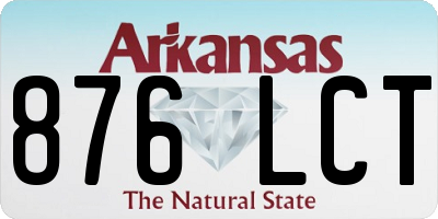 AR license plate 876LCT