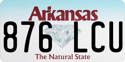 AR license plate 876LCU