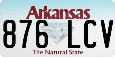 AR license plate 876LCV