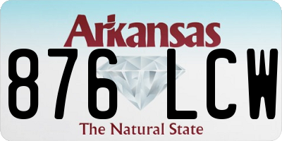 AR license plate 876LCW