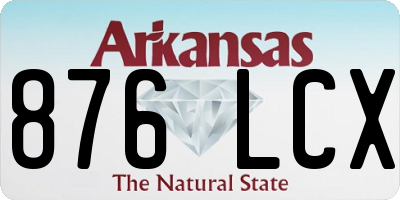 AR license plate 876LCX