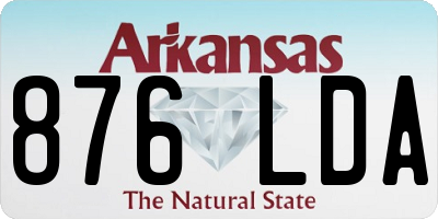 AR license plate 876LDA