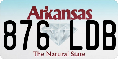 AR license plate 876LDB
