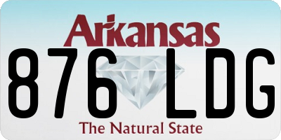 AR license plate 876LDG