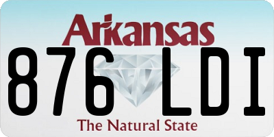 AR license plate 876LDI
