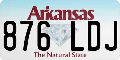AR license plate 876LDJ
