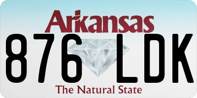 AR license plate 876LDK