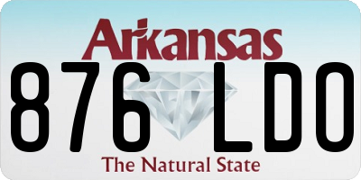 AR license plate 876LDO