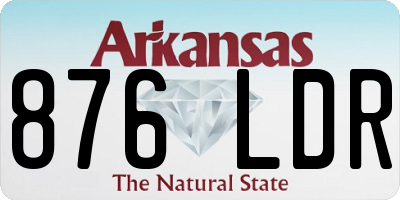AR license plate 876LDR