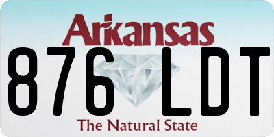 AR license plate 876LDT