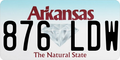 AR license plate 876LDW