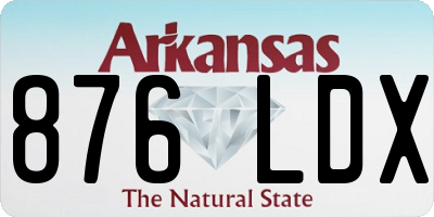 AR license plate 876LDX
