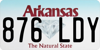 AR license plate 876LDY