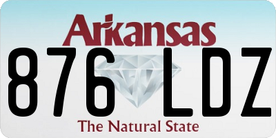 AR license plate 876LDZ