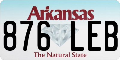 AR license plate 876LEB