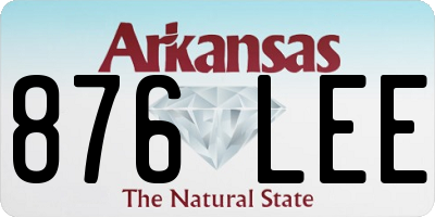 AR license plate 876LEE