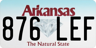 AR license plate 876LEF