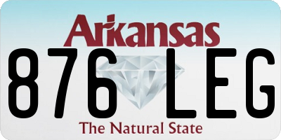 AR license plate 876LEG