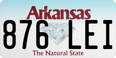 AR license plate 876LEI