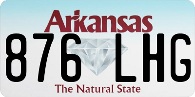 AR license plate 876LHG