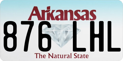 AR license plate 876LHL