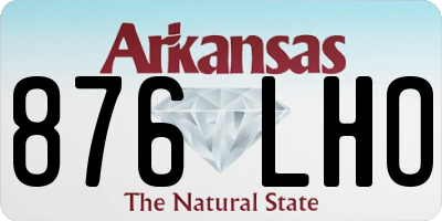 AR license plate 876LHO