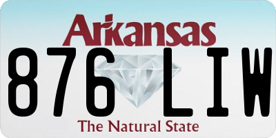 AR license plate 876LIW