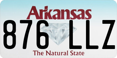 AR license plate 876LLZ