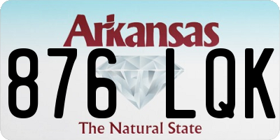 AR license plate 876LQK
